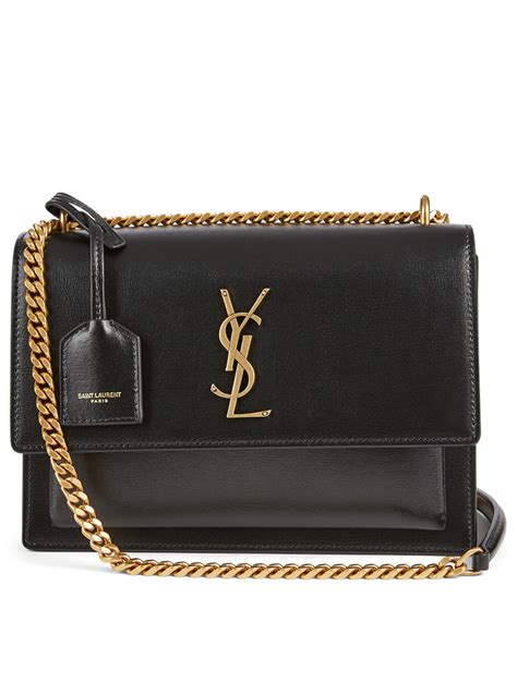 ysl sunset monogram all black|ysl evening bag leather.